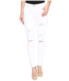 7 For All Mankind Ankle Skinny W/ Destroy In White Fashion (white Fashion) Women's Jeans