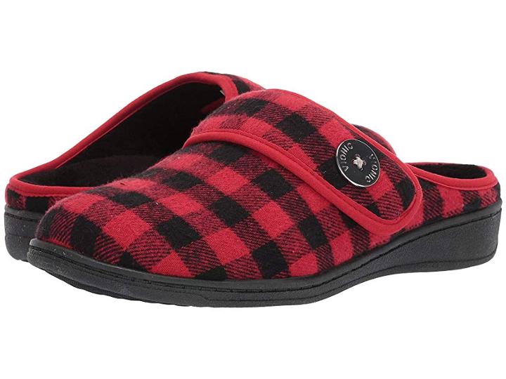 Vionic Sadie (red Plaid) Women's Slippers
