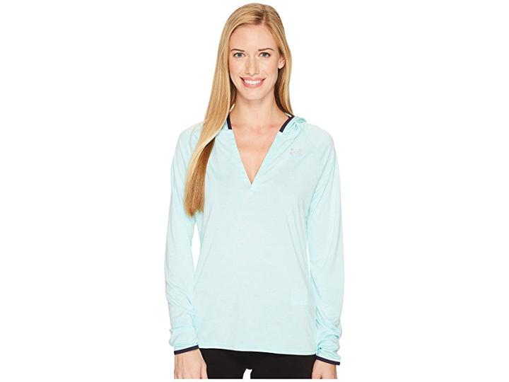 Under Armour Tech Long Sleeve Hoodie Twist (blue Infinity) Women's Sweatshirt