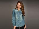 Christin Michaels - Liza Denim Button Down (blue