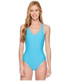 Nike Racerback One-piece (light Blue Fury) Women's Swimsuits One Piece