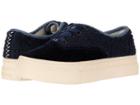 Soludos Porto Platform Velvet Sneaker (midnight Blue) Women's Shoes