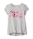 Adidas Kids On My Game Tee (big Kids) (grey) Girl's T Shirt