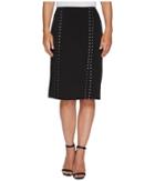 Calvin Klein Pencil Skirt With Studs (black) Women's Skirt