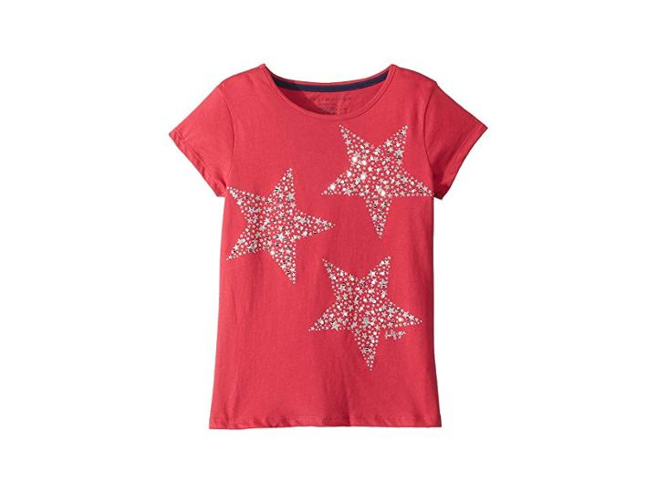 Tommy Hilfiger Kids Star Tee (big Kids) (virtual Pink) Girl's T Shirt