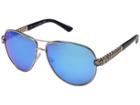 Guess Gu7404 (shiny Rose Gold/blue Mirror) Fashion Sunglasses