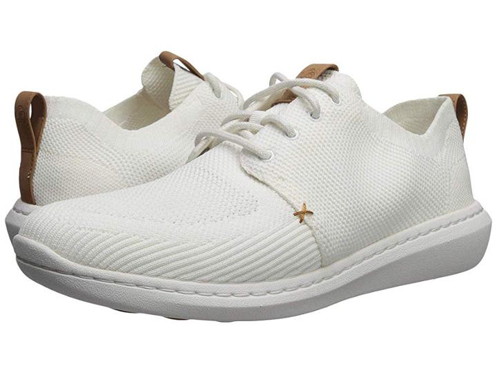 Clarks Step Urban Mix (white Textile Knit) Men's Shoes