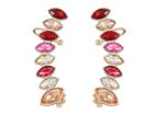 Rebecca Minkoff Stacked Sparkler Ear Climber Earrings (pink Multi/rose Gold) Earring
