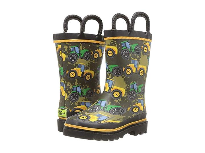 Western Chief Kids Tractor Tough Rain Boots (toddler/little Kid/big Kid) (taupe) Boys Shoes
