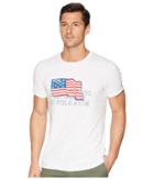 U.s. Polo Assn. Uspa Flag Chest Crew Tee (white) Men's Long Sleeve Pullover