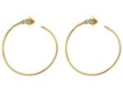 Vince Camuto Round Stone Hoop Earrings (gold/crystal) Earring