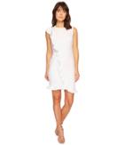 Nicole Miller Ruffle Front Dress (white) Women's Dress
