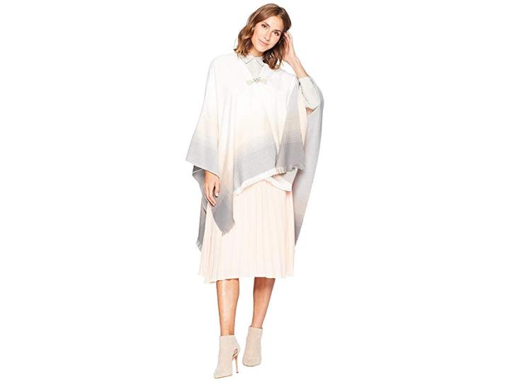 Calvin Klein Ombre Border Woven Ruana (blush) Women's Clothing