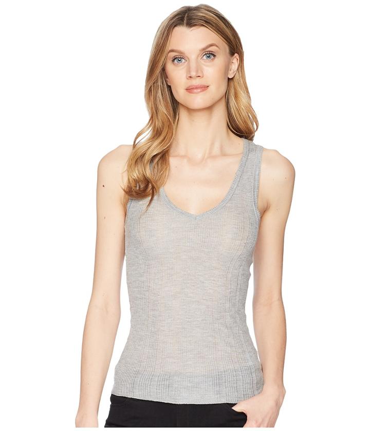 Lilla P V-neck Tank Top (heather Grey) Women's Sleeveless