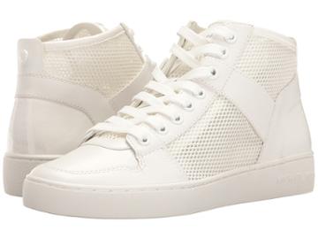 Michael Michael Kors Matty High Top (optic White Net Mesh/vachetta/patent) Women's Shoes