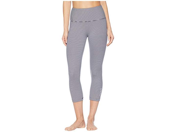 Lorna Jane Courage Core 7/8 Tights (ink/white Stripe) Women's Casual Pants