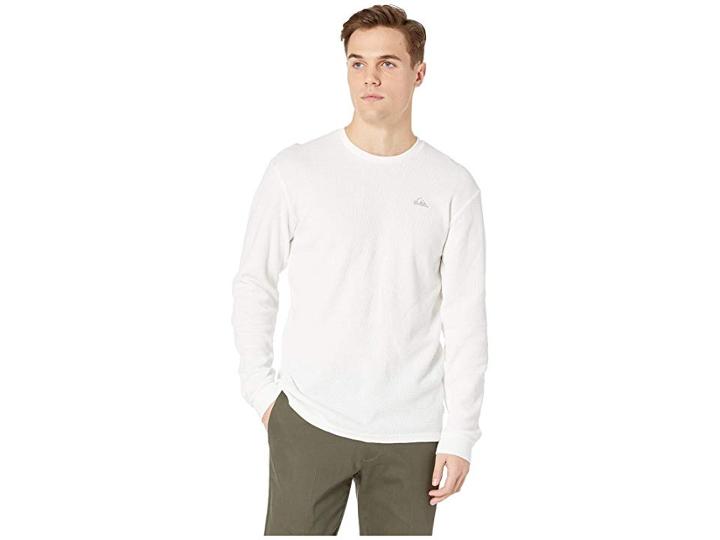 Quiksilver Comp Stitch Long Sleeve (white) Men's Clothing
