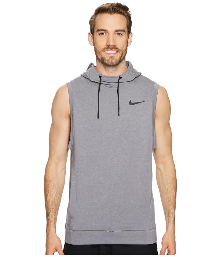 Nike Dry Training Pullover Sleeveless Hoodie (gunsmoke/black/vast Grey/black) Men's Sweatshirt