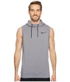 Nike Dry Training Pullover Sleeveless Hoodie (gunsmoke/black/vast Grey/black) Men's Sweatshirt