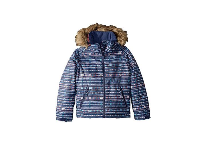 Roxy Kids American Pie Jacket (big Kids) (crown Blue/indie Stripes) Girl's Coat