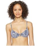 Splendid Check Please Underwire Bra Top (navy) Women's Swimwear