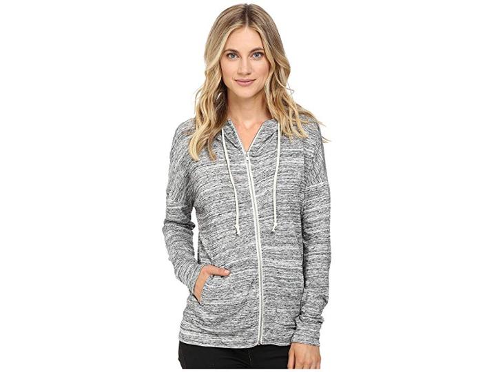 Alternative Eco Jersey Space Dye Cool Down Hoodie (urban Grey) Women's Sweatshirt