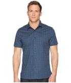 Perry Ellis Slim Stretch Mini Floral Dot Shirt (ink) Men's Short Sleeve Button Up
