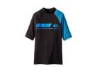 Quiksilver Kids Active Short Sleeve Rashguard (big Kids) (tarmac/cendre Blue) Boy's Swimwear