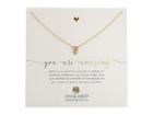 Dogeared You Are Amazing, Pearl, Crystal Bezel And Bead Cluster Necklace (gold Dipped) Necklace