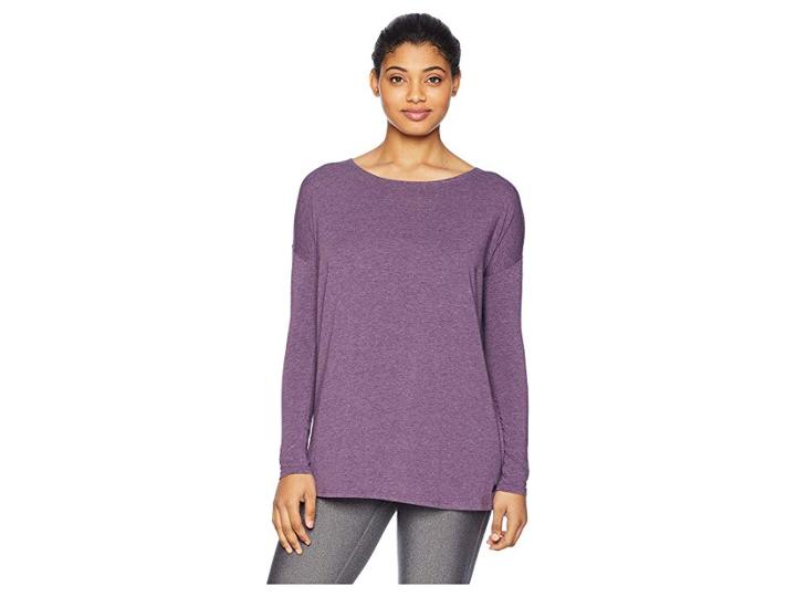 Tasc Performance Balance Loose Fit Long Sleeve Top (eclipse Heather) Women's Clothing