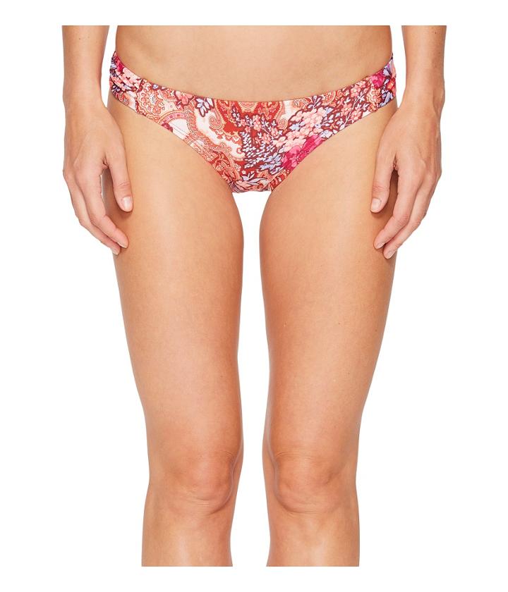 Laundry By Shelli Segal Floral Paisley Tab Side Hipster Bikini Bottom (spice) Women's Swimwear