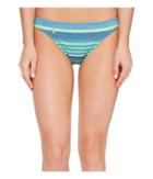 Polo Ralph Lauren Playa Stripe Taylor Hipster Bottom (turquoise) Women's Swimwear