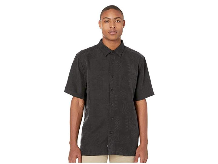 Quiksilver Waterman Malama Bay Short Sleeve Shirt (black) Men's T Shirt