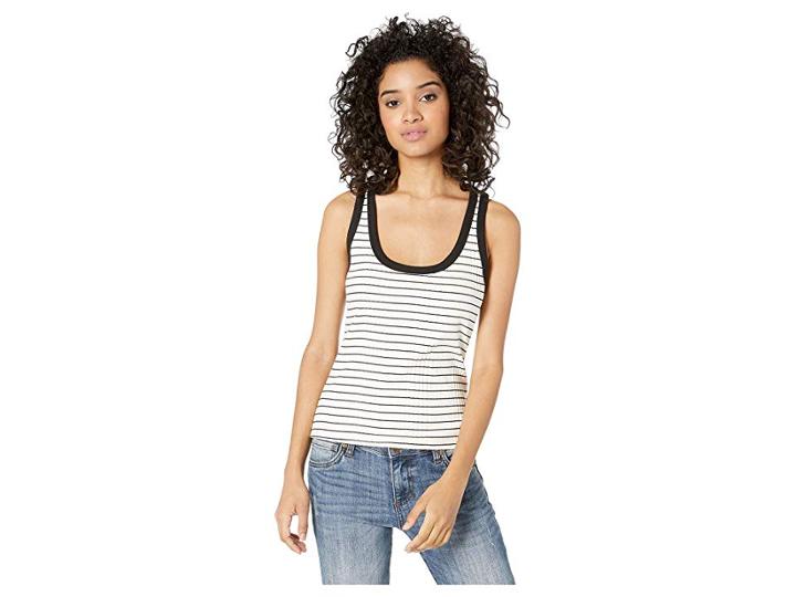 Lamade Oxygen Tank Top (black/natural Stripe) Women's Sleeveless