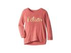 The Original Retro Brand Kids Believe 3/4 Pullover (big Kids) (red) Girl's Clothing