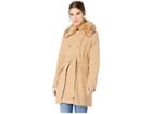 Jessica Simpson Wool Coat W/ Faux Fur (camel) Women's Coat