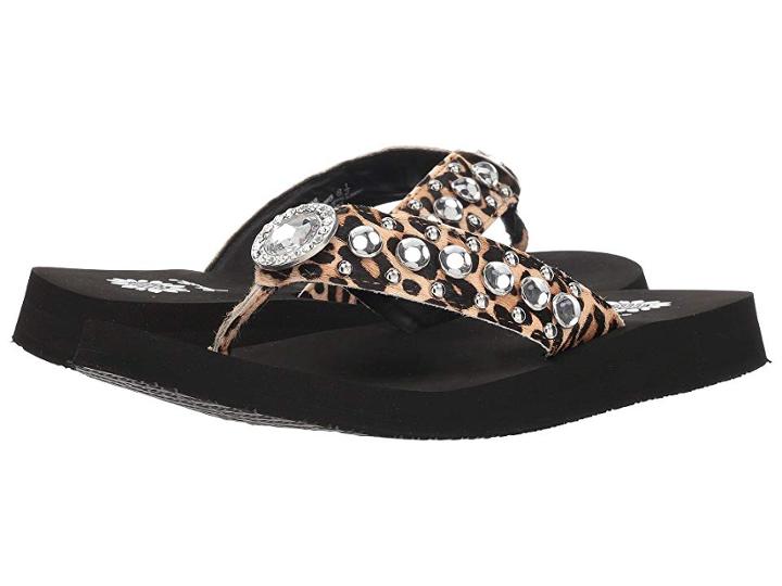 Yellow Box Myleene (leopard) Women's Sandals