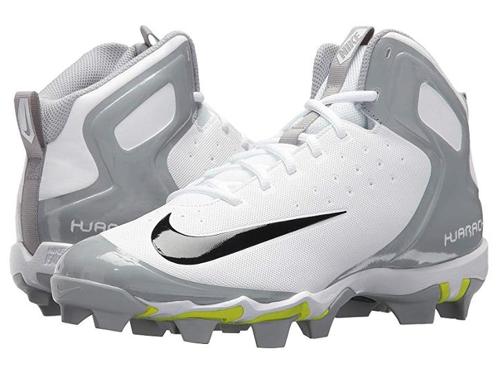 Nike Alpha Huarache Keystone Mid (white/black/white/wolf Grey) Men's Cleated Shoes