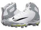 Nike Alpha Huarache Keystone Mid (white/black/white/wolf Grey) Men's Cleated Shoes