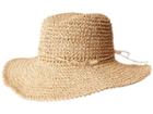 Steve Madden Crochet Cowboy Hat With Ties (natural) Caps