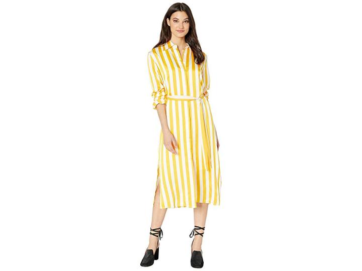 Juicy Couture Awning Stripe Satin Dress (sunlit Awning Stripe) Women's Dress