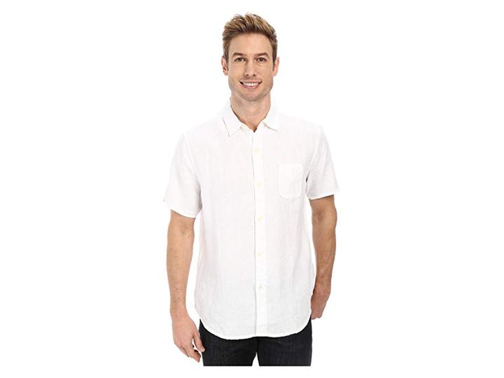 Tommy Bahama Sea Glass Breezer S/s Camp Shirt (white) Men's Clothing