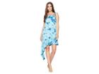 Green Dragon Crystal Forest Clementine Asymmetrical Midi Dress (sky Blue) Women's Dress