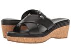 Cole Haan Briella Grand Sandal Ii (black Leather/black/cork) Women's Sandals
