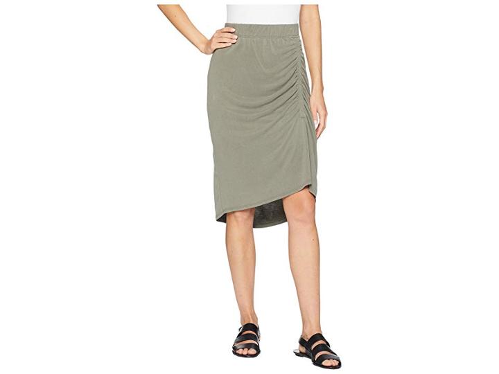Splendid Sandwash Jersey Slit Skirt (miltary Olive) Women's Skirt