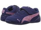 Puma Kids Tune Cat 3 Glam V (toddler) (blue Depths/smoky Grape) Girls Shoes