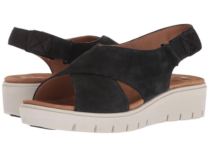 Clarks Un Karely Hail (black Nubuck) Women's Sandals