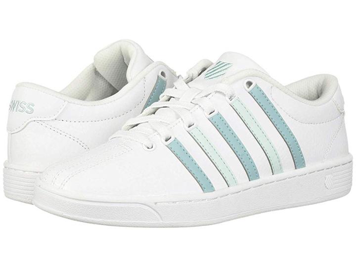 K-swiss Court Pro Ii Cmf (white/aqua Haze/soothing Sea) Women's Lace Up Casual Shoes