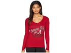 Champion College Alabama Crimson Tide Long Sleeve V-neck Tee (cardinal) Women's T Shirt