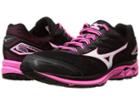 Mizuno Wave Rider 20 (black/white/pink Glow) Girls Shoes